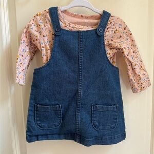 Carters two piece overall dress. Worn once. In excellent condition.